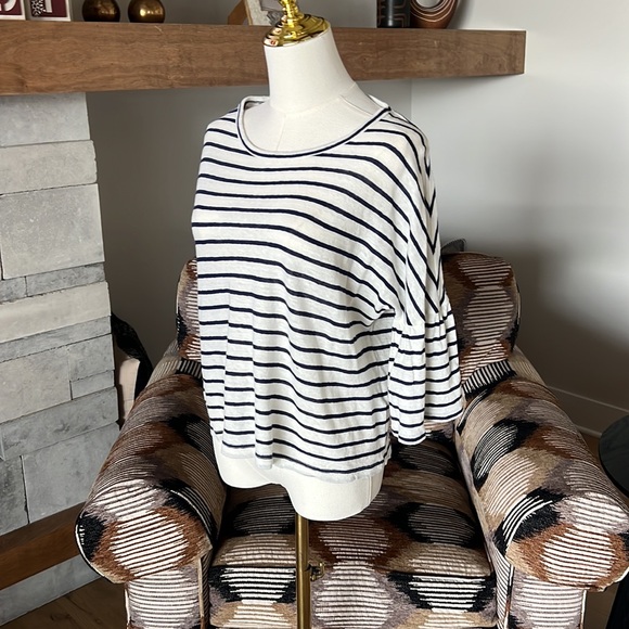 Madewell Flare Sleeve Stripe Tee - Picture 7 of 11
